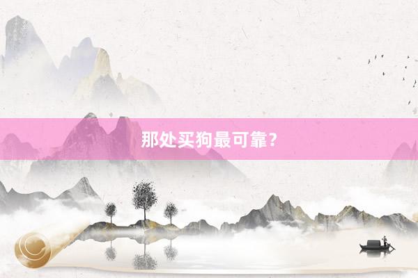 那处买狗最可靠？